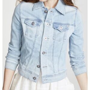 AG Robyn Jean Jacket. Color/Wash is Salt Ruins.